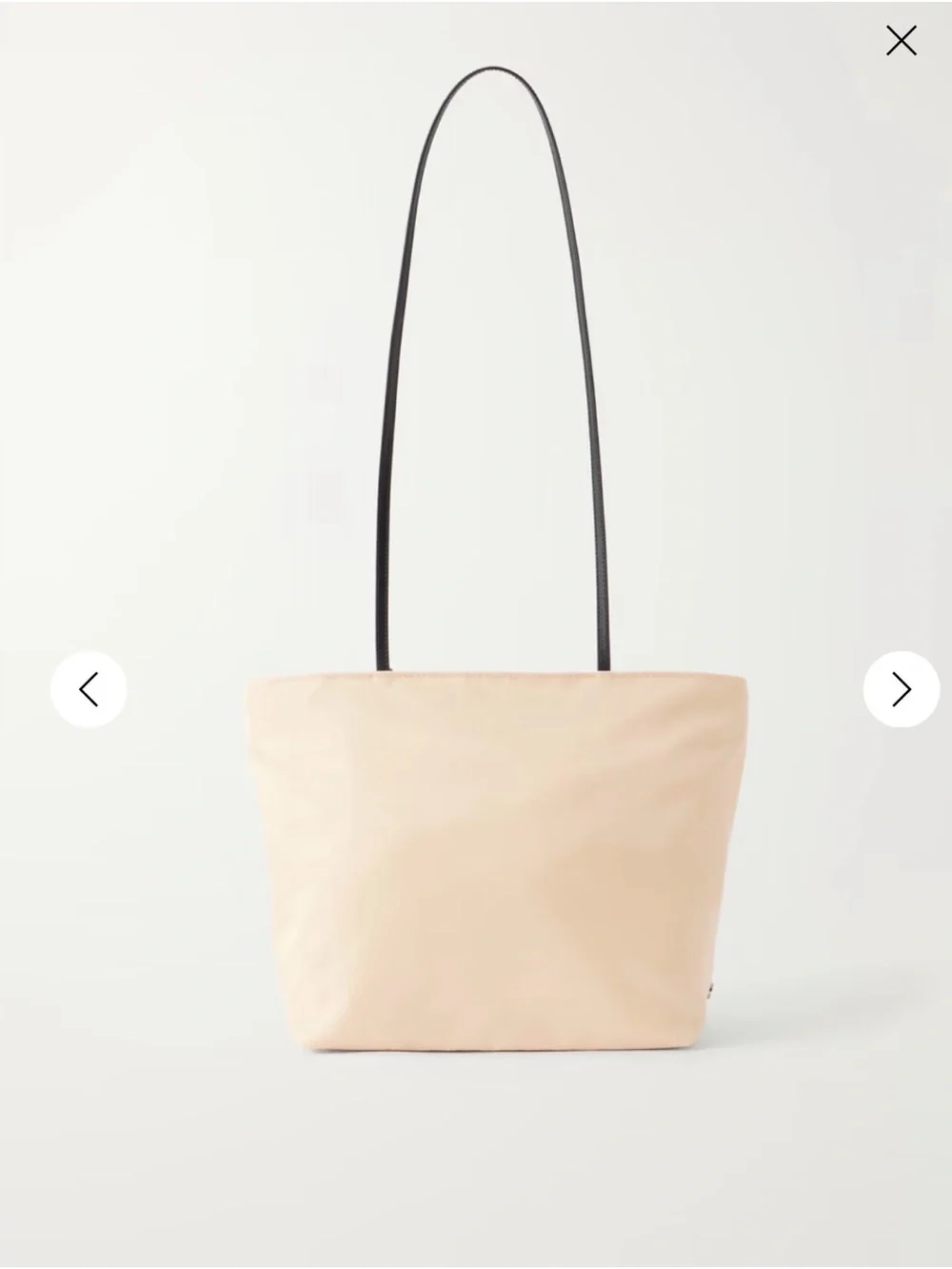 VALESQUE Spaghetti leather-trimmed nylon shoulder bag
